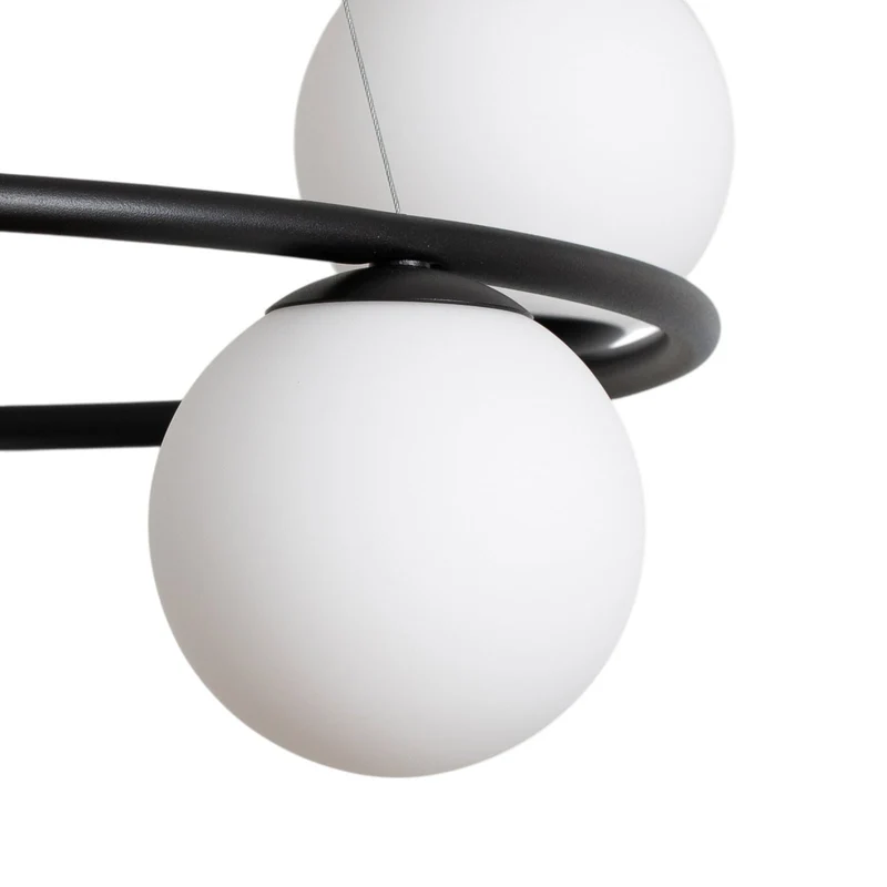 B-Ware Hängeleuchte Gama Pendelleuchte schwarz Leuchte Lampe Glas G9 LED 5-flammig 68cm