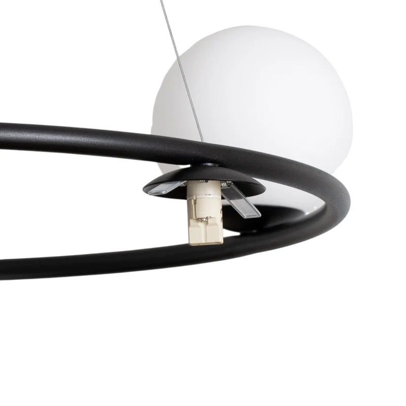B-Ware Hängeleuchte Gama Pendelleuchte schwarz Leuchte Lampe Glas G9 LED 5-flammig 68cm