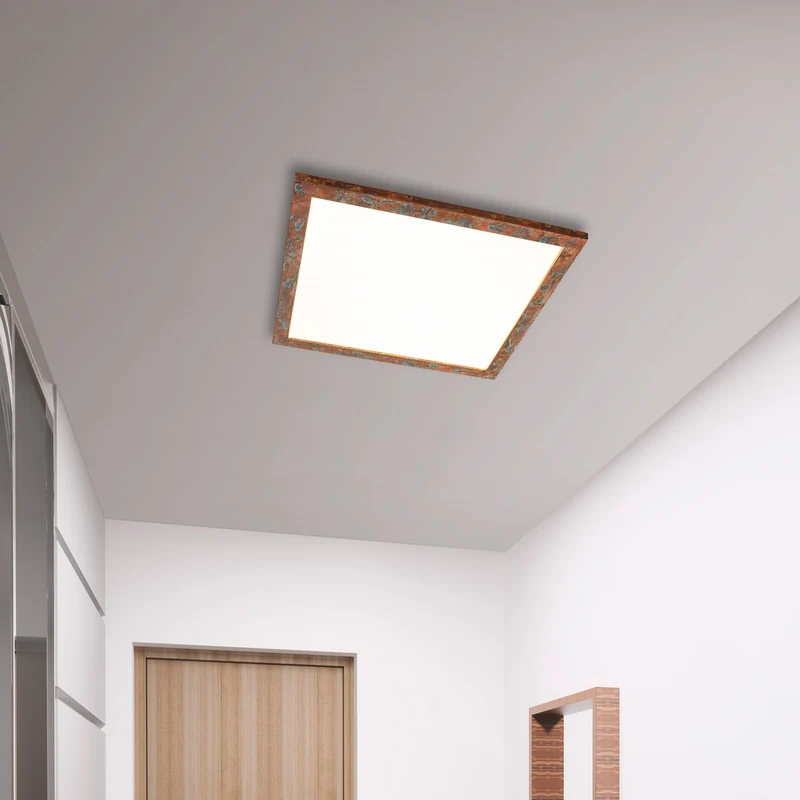 B-Ware Quitani Deckenleuchte Deckenlampe LED Panel Aurinor Kupfer Beleuchtung 68 cm122