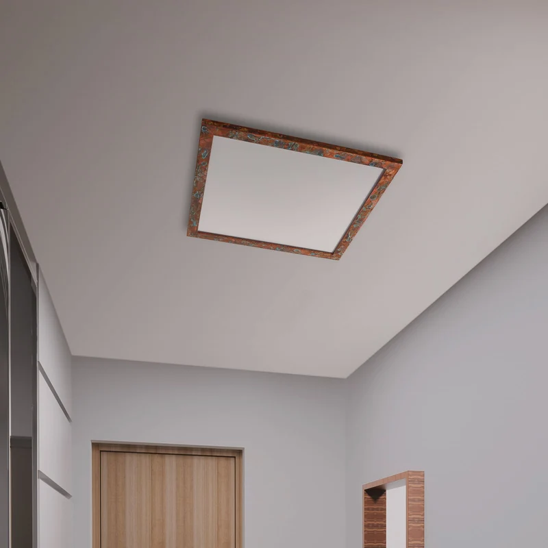 B-Ware Quitani Deckenleuchte Deckenlampe LED Panel Aurinor Kupfer Beleuchtung 68 cm122