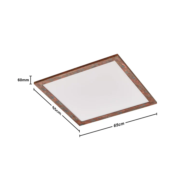 B-Ware Quitani Deckenleuchte Deckenlampe LED Panel Aurinor Kupfer Beleuchtung 68 cm122