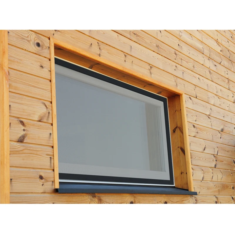 Fliegengitter anthrazit 80x100 cm mit Rahmen aus Aluminium
