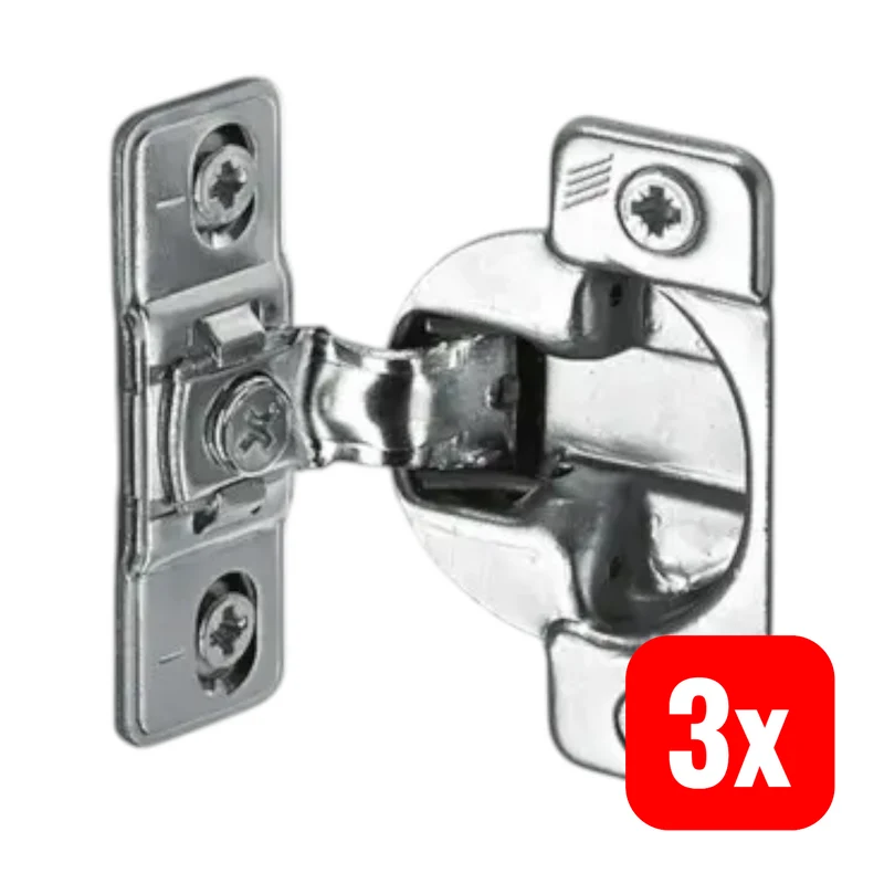 3x B-Ware Hettich Scharnier Automatikscharnier Optimat Plus 4FM Stahl vernickelt 3 STÜCK