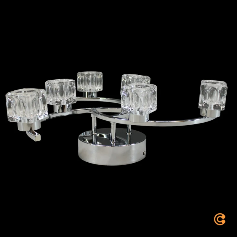 B-Ware LED Deckenleuchte Lampe Yaro Kristallleuchte Wohnzimmer Chrom dimmbar 6-flammig