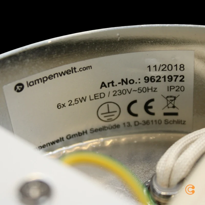 B-Ware LED Deckenleuchte Lampe Yaro Kristallleuchte Wohnzimmer Chrom dimmbar 6-flammig