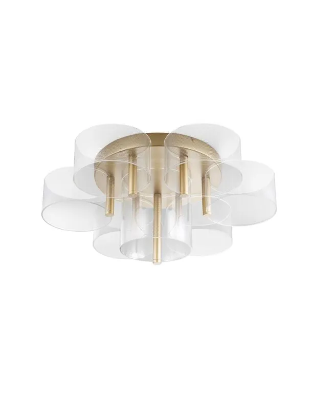 B-Ware Nova Luce Deckenleuchte Deckenlampe LED GATLIN Messing Gold dimmbar Warmweiß 41W