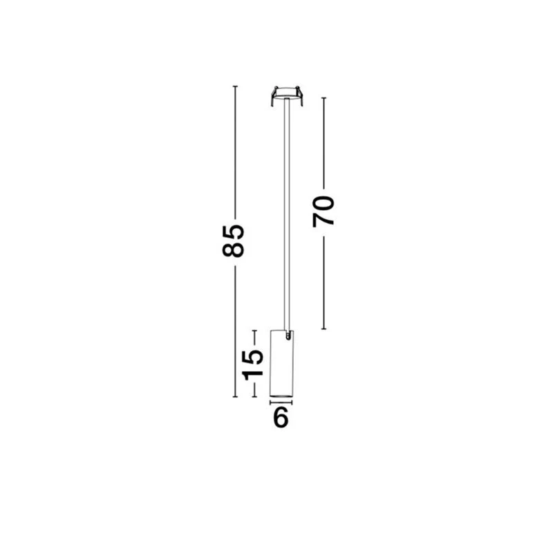 B-Ware NOVA LUCE Pendelleuchte Hängelampe BRANDO Schwarz Einbauleuchte Alu GU10 LED603