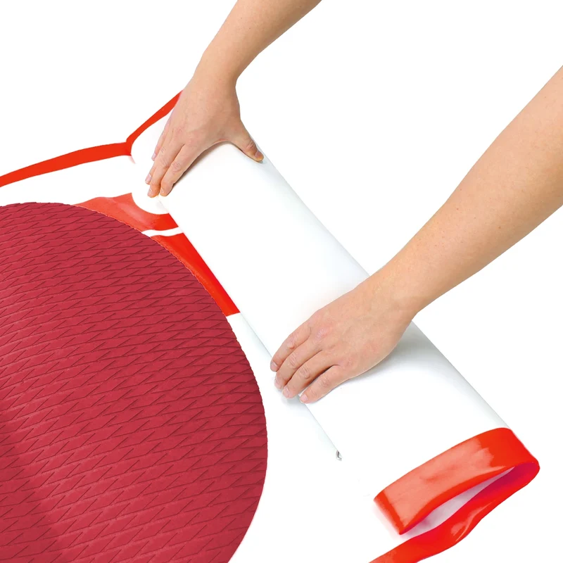 Stand Up Paddle aufblasbares SUP Board Classic 308x76x10 cm in Rot aus PVC inkl. Pumpe und Tragetasche