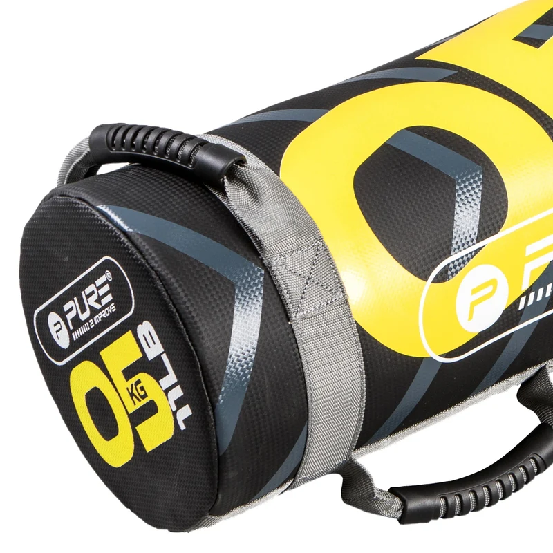 Power Bag 5 kg Schwarz/Gelb aus PVC und PE Pure2Improve