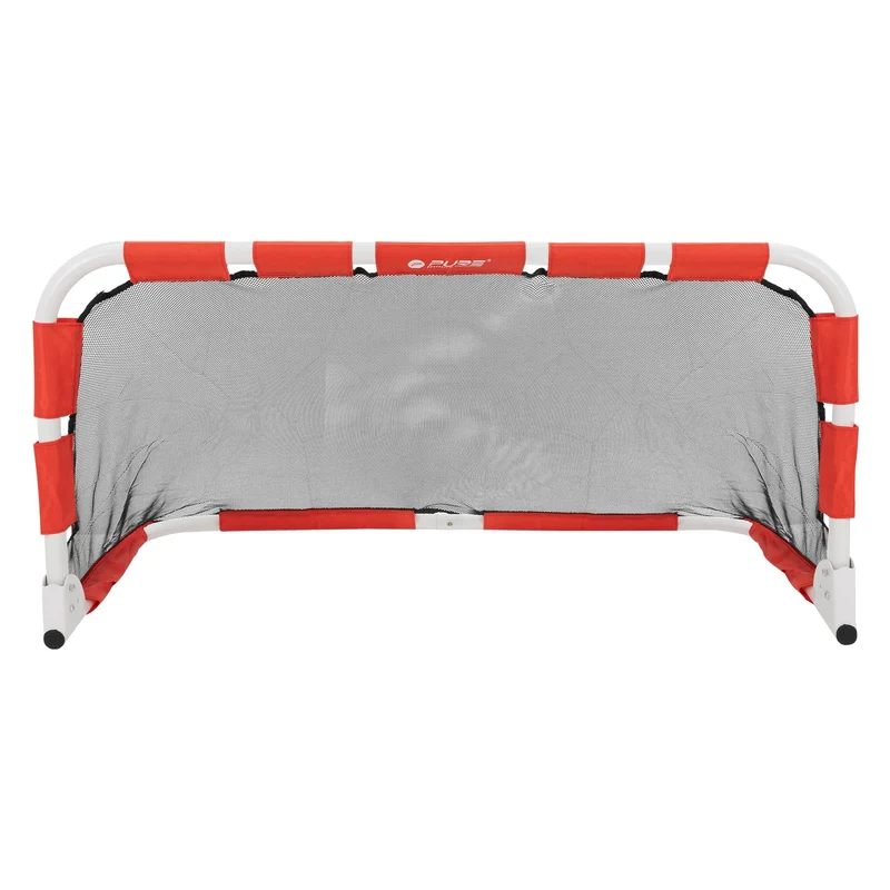 Fußballtor 120x60x60 cm Rot/Weiß aus Metall Pure2Improve