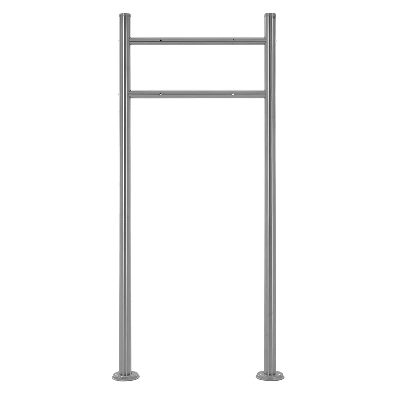Standbriefkasten mit Zeitungsfach 37x36,5x11 cm Anthrazit/Marmoroptik aus Stahl ML-Design