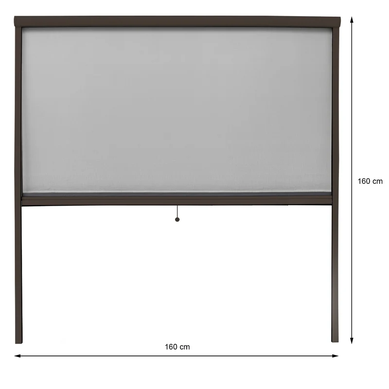 Insektenschutzrollo für Fenster 160x160 cm Braun