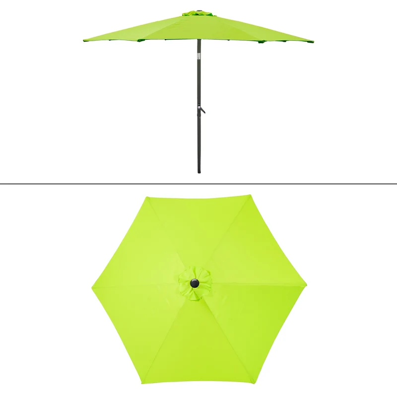 Sonnenschirm mit Kurbel, grün, Ø 300 cm, inkl. Abdeckung