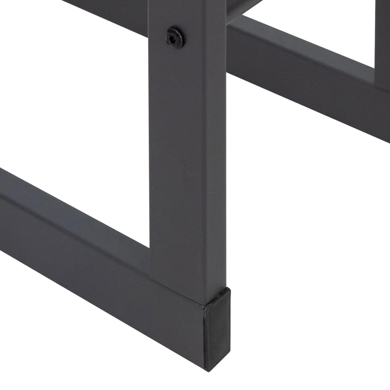 Kaminholzregal 40x100x25 cm Grau aus Metall ML-Design