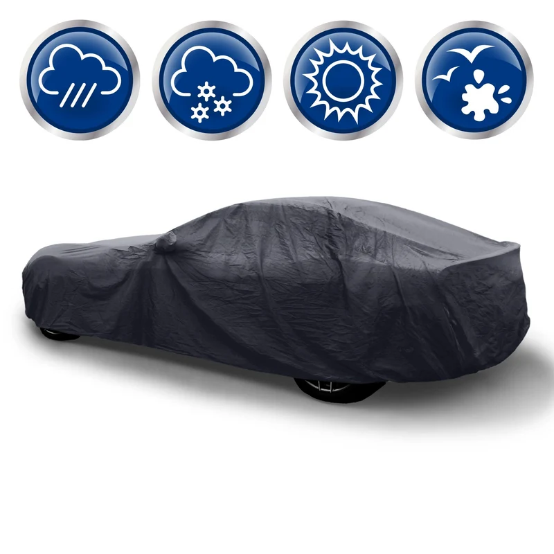 Autoabdeckung für Kombis 482x178x119 cm Schwarz aus PVC Atmungsaktiv