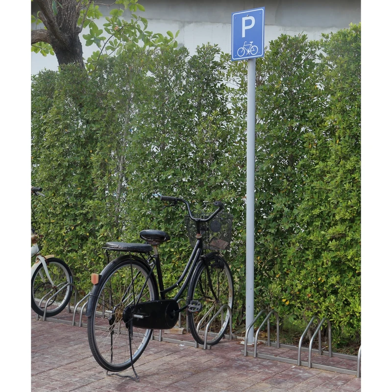 Fahrradständer für 6 Fahrräder 160 x 32 x 27 cm, aus verzinktem Stahl, inkl. Montagematerial