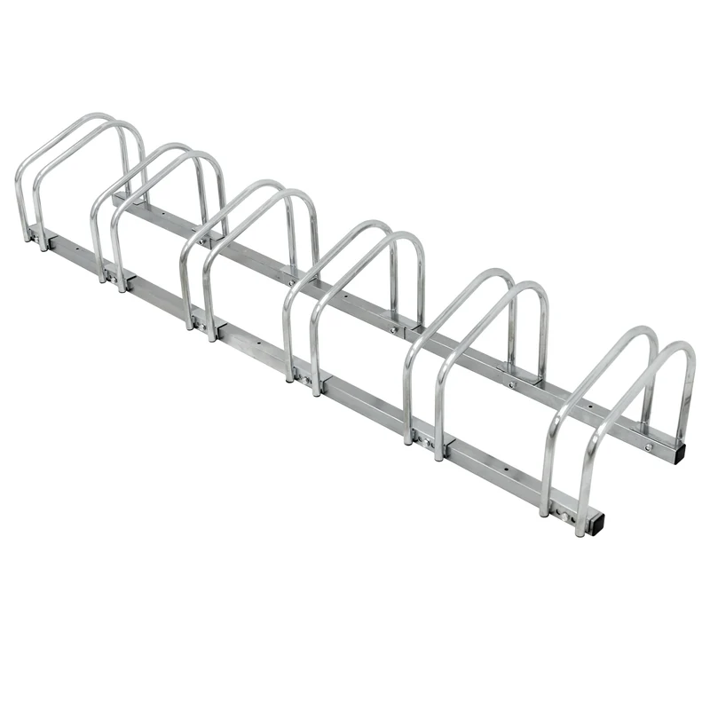 Fahrradständer für 6 Fahrräder 160 x 32 x 27 cm, aus verzinktem Stahl, inkl. Montagematerial