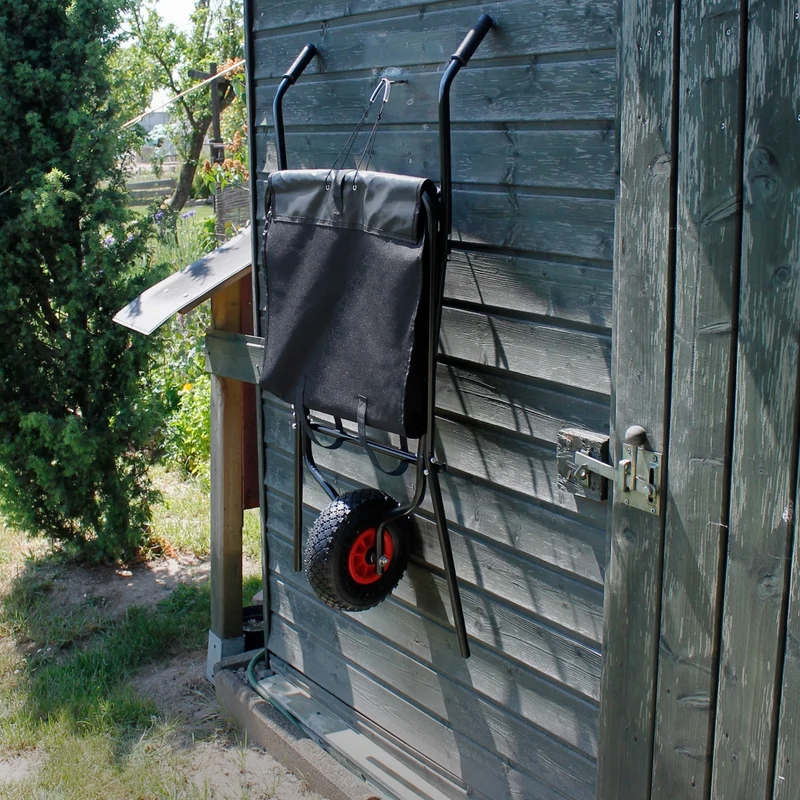 Faltbare Schubkarre 56L 104x62x64 cm belastbar bis 30 kg Rohre aus Stahl und Wanne aus Nylon