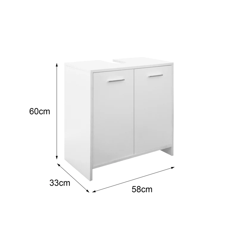 Badmöbel Badezimmermöbel Set 5-Teilig Spiegelschrank Hochschrank Unterschrank Midischrank Wäscheschrank in Weiß ML-Design