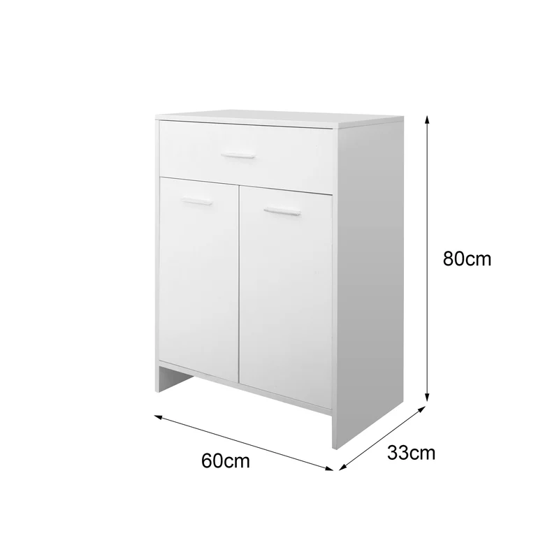 Badmöbel Badezimmermöbel Set 5-Teilig Spiegelschrank Hochschrank Unterschrank Midischrank Hängeschrank in Weiß ML-Design