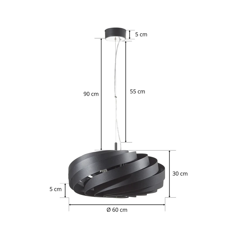 B-Ware Domiluce Vento Hängeleuchte Pendelleuchte E27 Metall Ø60cm H30cm SIEHE TEXT
