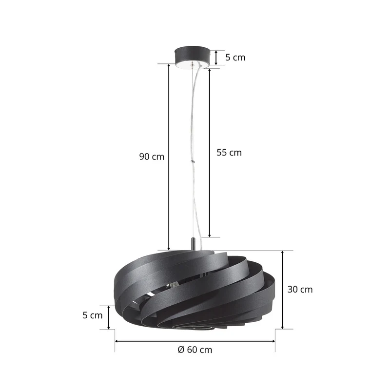 B-Ware Domiluce Vento Hängeleuchte Pendelleuchte E27 Metall Ø60cm H30cm SIEHE TEXT