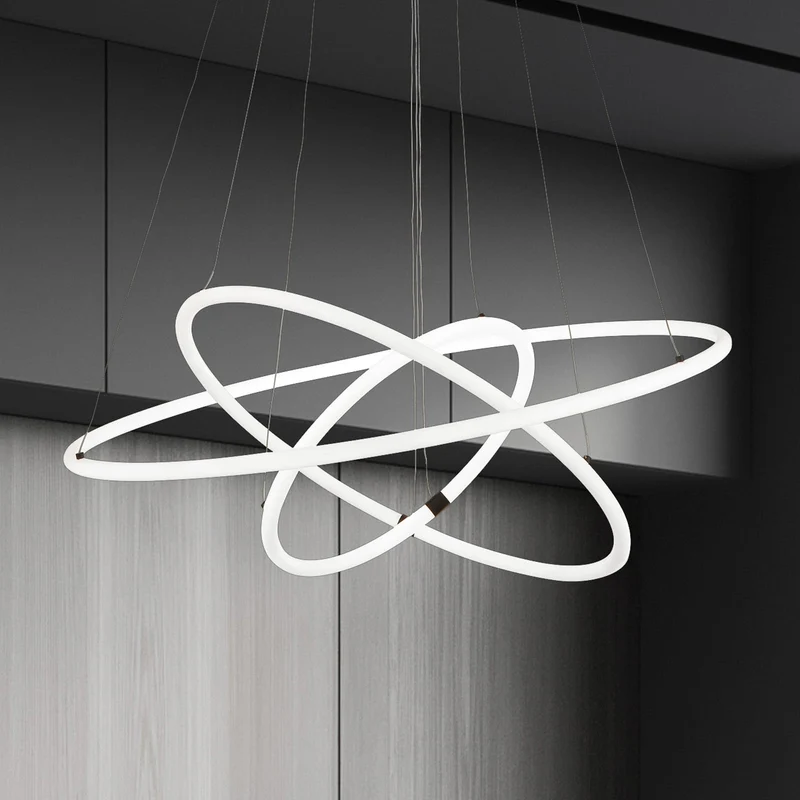 B-Ware searchlight Hängeleuchte Pendelleuchte LED Acryl dimmbar weiß Revolve 3 flammig