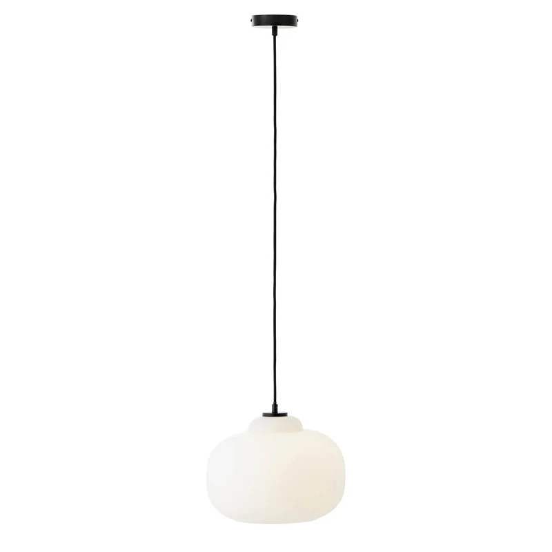 B-Ware Brilliant Pendelleuchte Hängelampe Glas Blop Lampe weiß Wohnzimmer Esszimmer