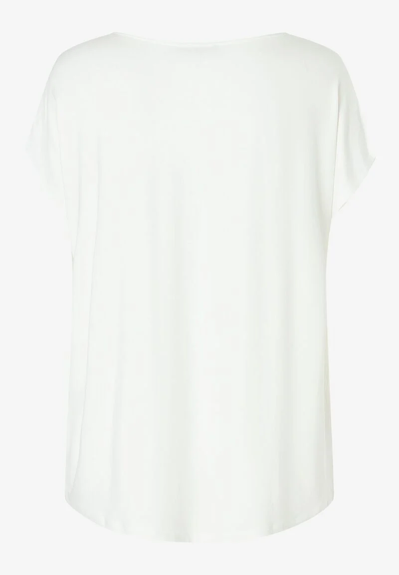 Shirt mit Satinfront ecru