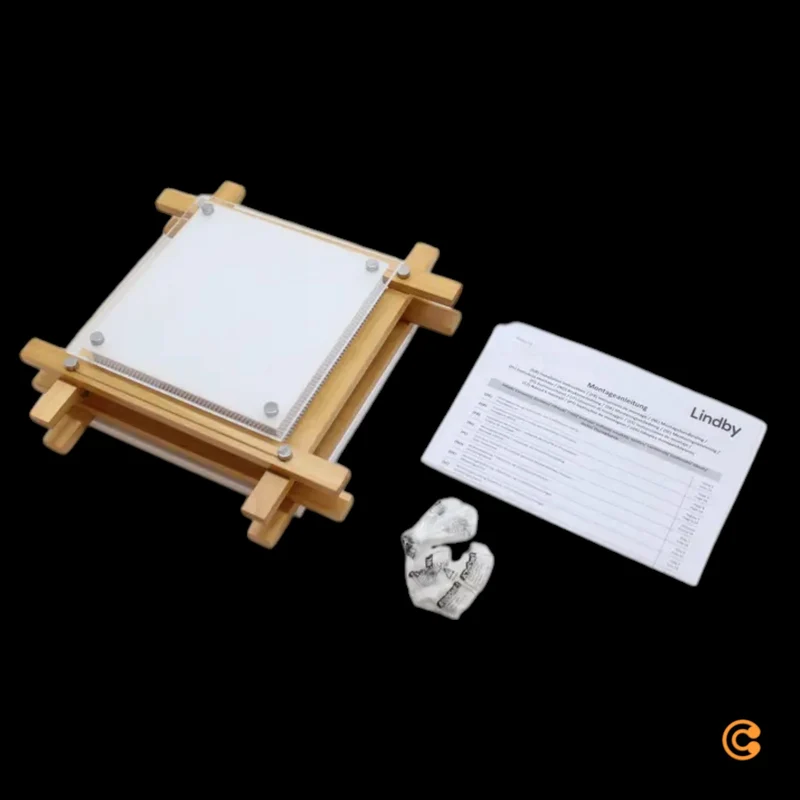 B-Ware Lindby Deckenleuchte Wandleuchte LED Holz dimmbar Beleuchtung Naturholz Weiss