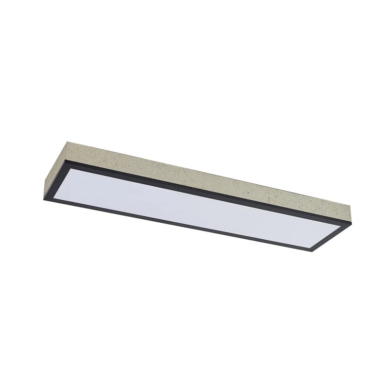 B-Ware Lindby LED Panel Deckenleuchte Leuchte Laviona CCT dimmbar schwarz grau 80 cm