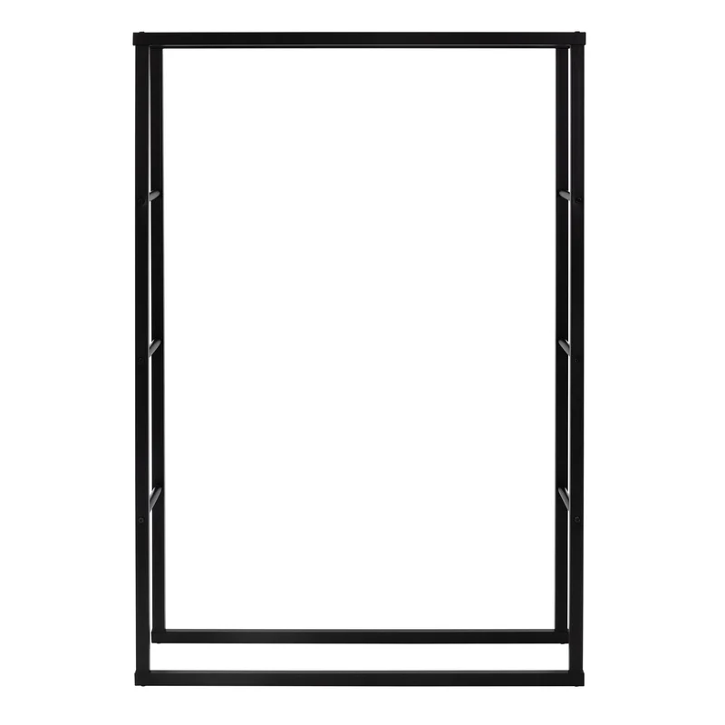 Kaminholzregal rechteckig 100x150x25 cm Dunkelgrau aus Stahl ML-Design