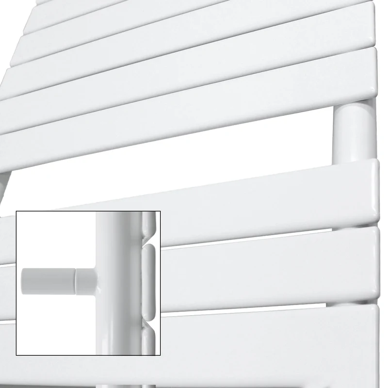 Badheizkörper Steam Design 600x1186 mm Weiß mit Universal Anschlussgarnitur