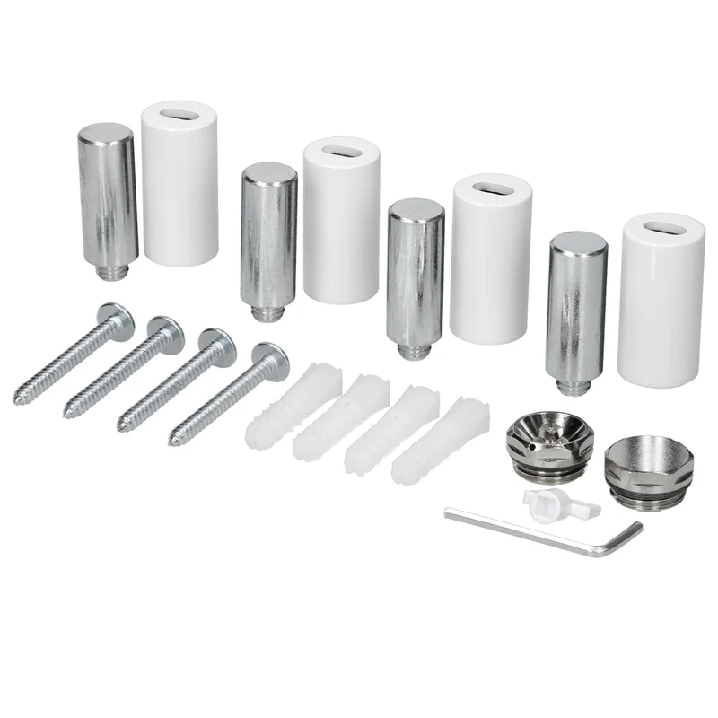 Badheizkörper Steam Design 600x1186 mm Weiß mit Universal Anschlussgarnitur