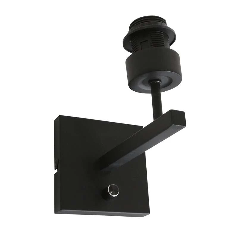 B-Ware Steinhauer Wandleuchte Wandlampe Stang schwarz holz Metall Schalter E27 LED