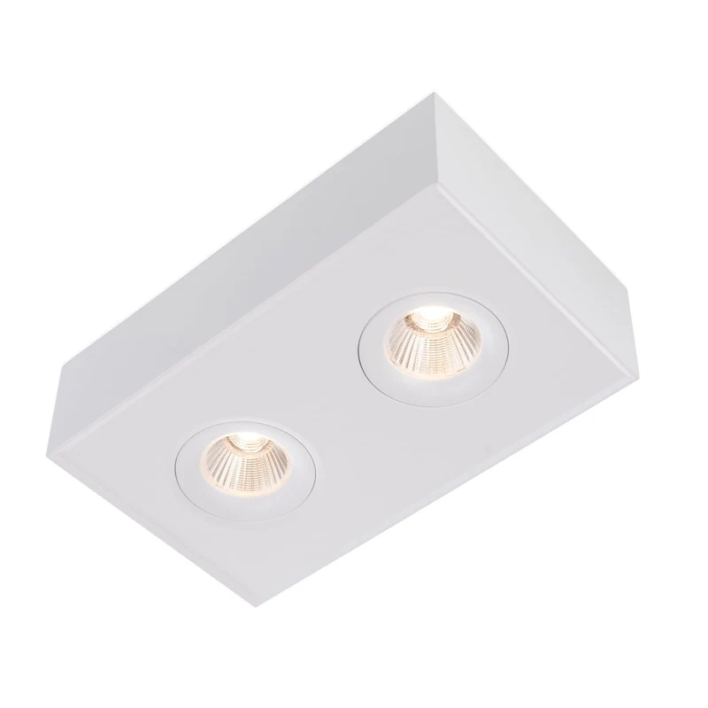 B-Ware SLC Leuchte Aufbauleuchte Deckenleuchte LED Downlight DL04 Surface X2 weiß 3000K