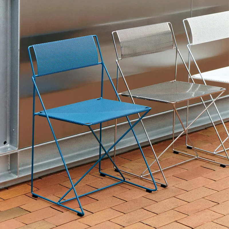 B-Ware HAY Stuhl Sessel Outdoor X-Line Blau stapelbar Gartenstuhl SIEHE TEXT/FOTO