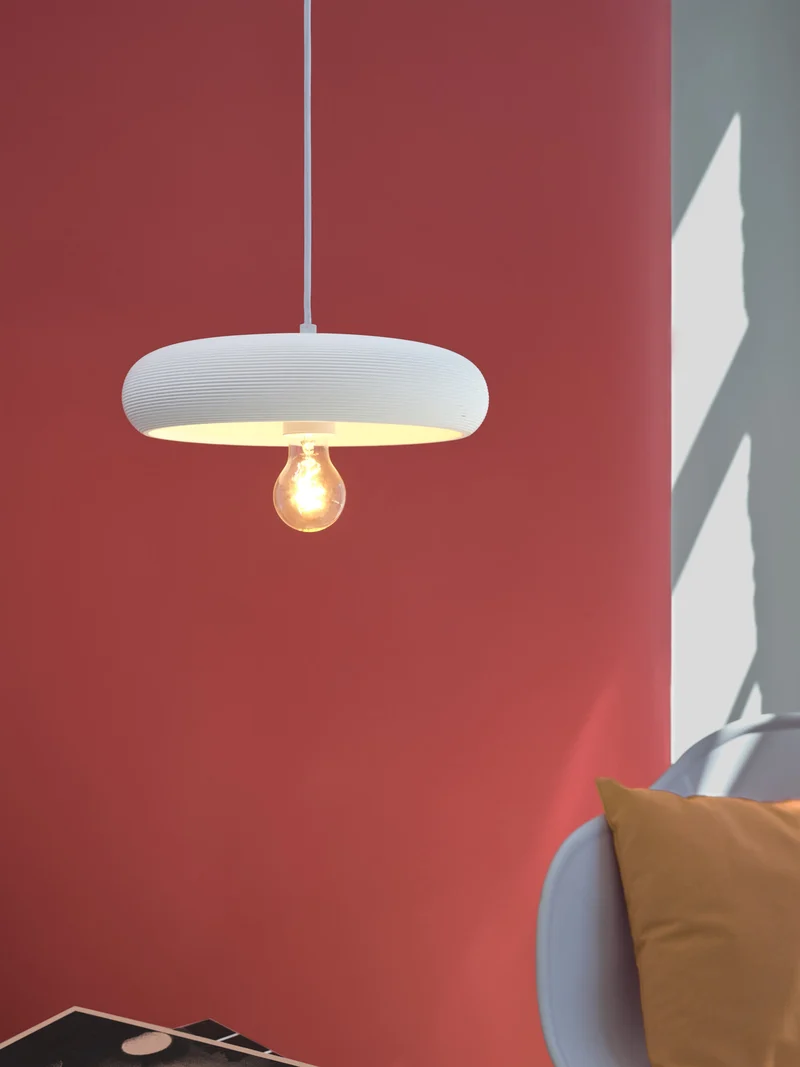 B-Ware LEDVANCE Pendelleuchte Hängelampe Dekor Gips E27 LED Pure Weiß Innenraum Lampe