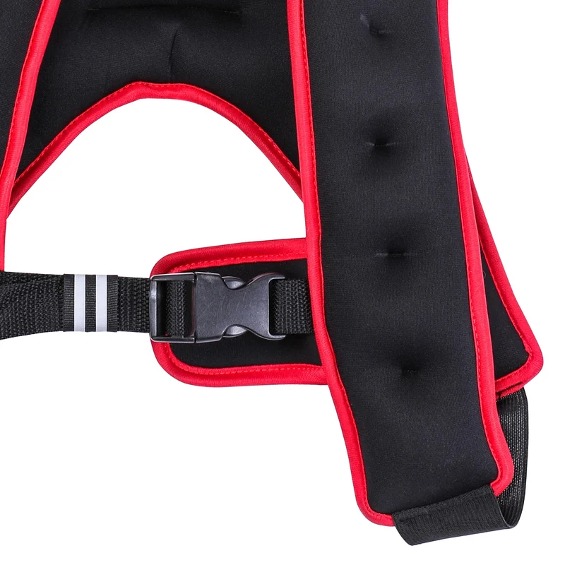 Gewichtsweste 10kg Schwarz/Rot aus Neopren Pure2Improve