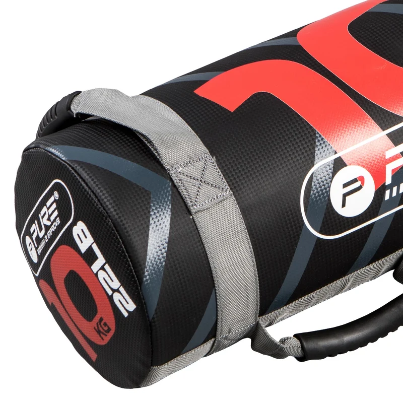 Power Bag 10 kg Schwarz/Rot aus PVC und PE Pure2Improve