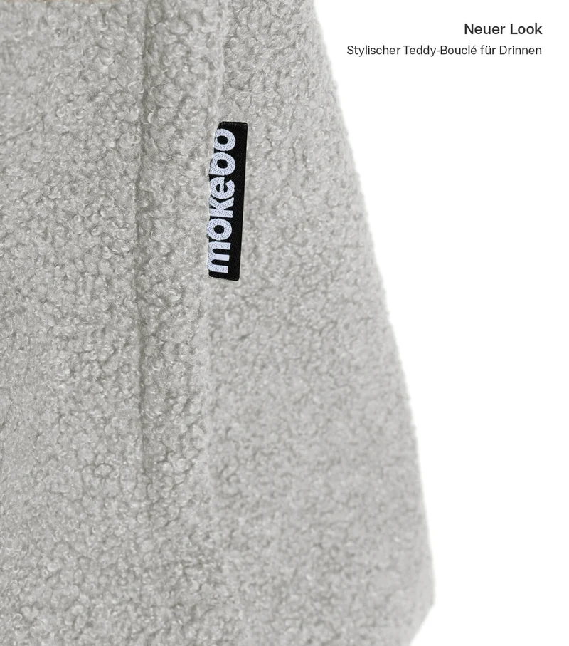 B-Ware mokebo Sitzsackhülle Bezug Hülle Bouclé Teddy Cover grau für Sitzkissen 170x130