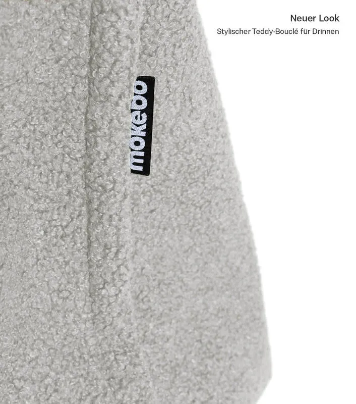 B-Ware mokebo Sitzsackhülle Bezug Hülle Bouclé Teddy Cover grau für Sitzkissen 170x130