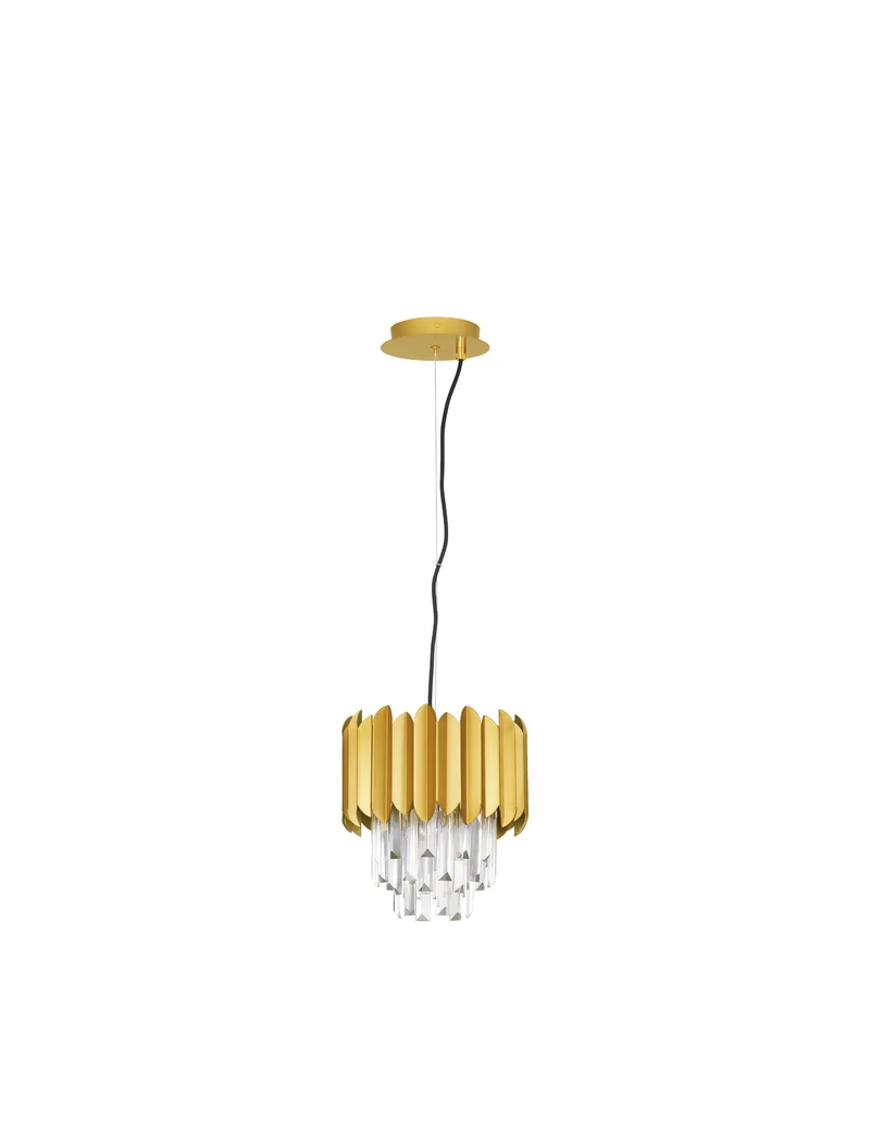 B-Ware Nova Luce Pendelleuchte Hängeleuchte Magnolia Gold E14 LED dimmbar Lampe Ø 25462