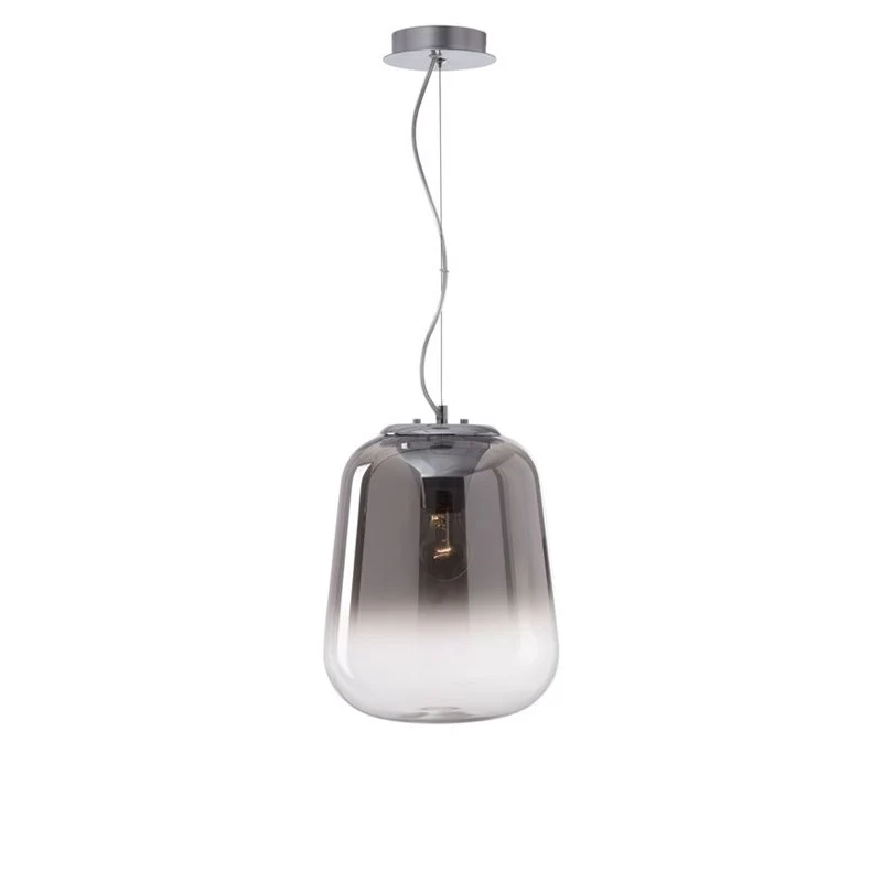 B-Ware NOVA LUCE Pendelleuchte Hängelampe OLIVERIO Chrom Aluminium Glas 45 cm E27 LED