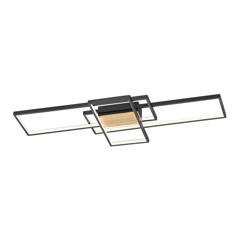 B-Ware Trio Lighting LED-Deckenlampe Tucson Deckenlampe Lampe Holzelement 35W schwarz