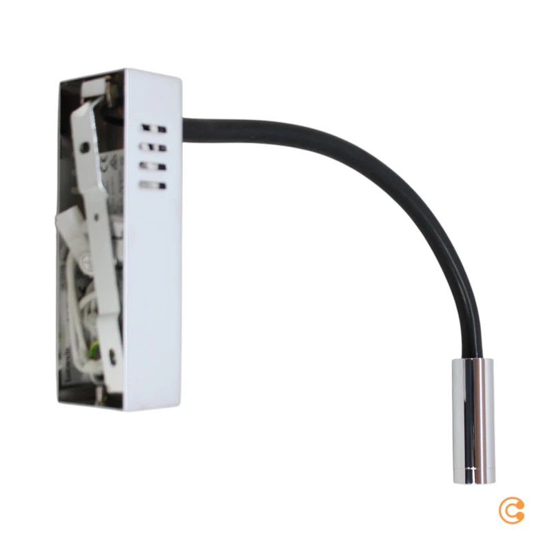 B-Ware Lucande Wandleuchte Leselampe Bernardo LED Flexarm Silber Schwarz Leuchte Lampe