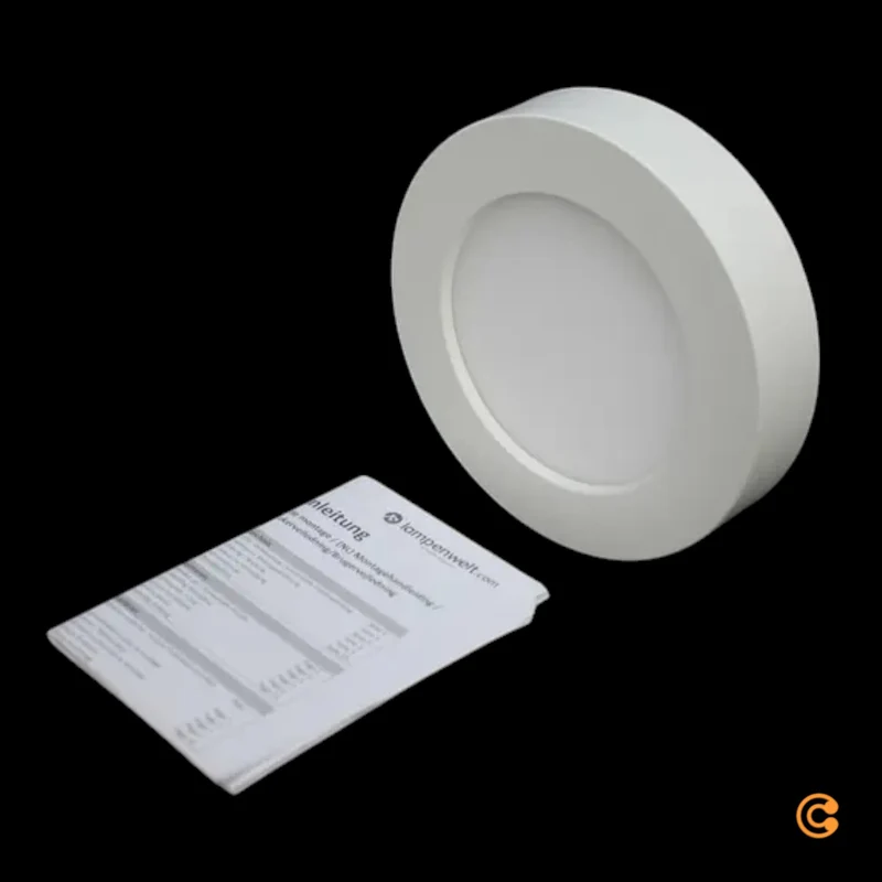 B-Ware Esra LED-Deckenleuchte Deckenlampe Badezimmerlampe Badleuchte Weiß Chromoptik