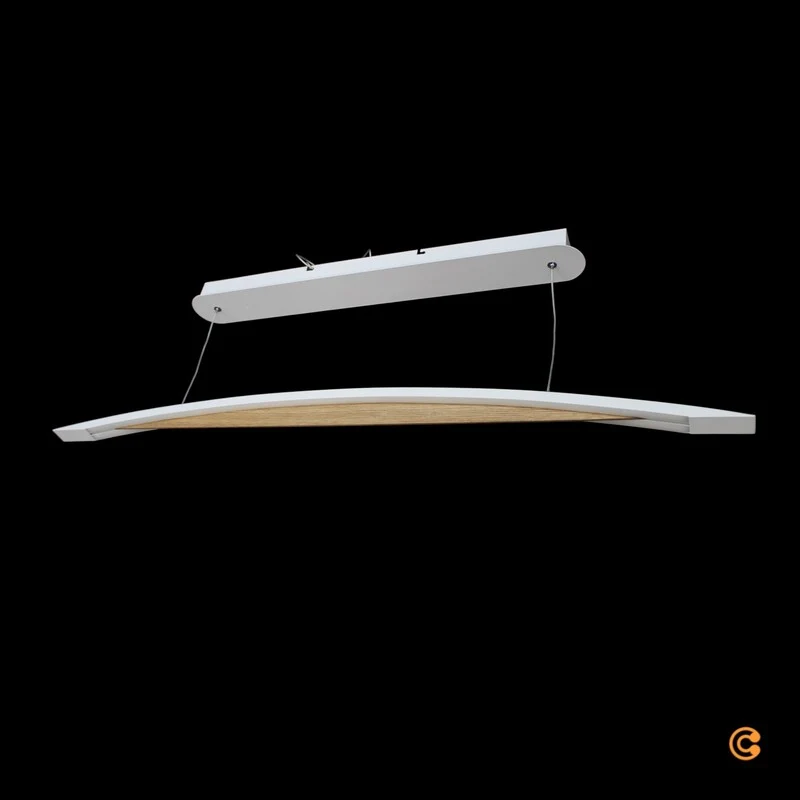 B-Ware FABAS LUCE LED-Hängeleuchte Cordoba Länge 110 cm Metall Holz dimmbar Deckenla363