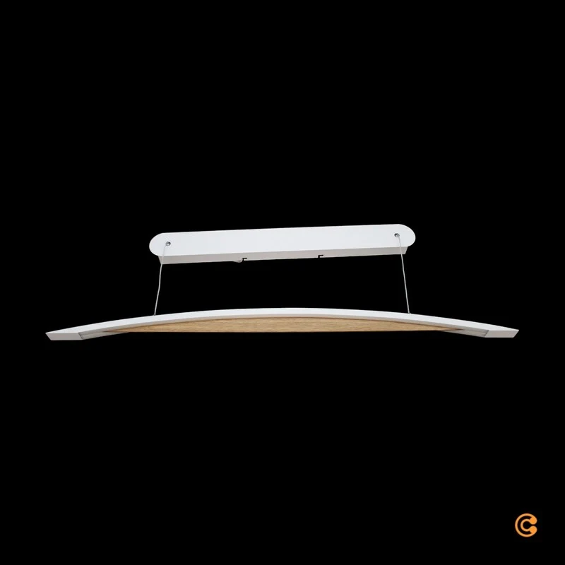 B-Ware FABAS LUCE LED-Hängeleuchte Cordoba Länge 110 cm Metall Holz dimmbar Deckenla363