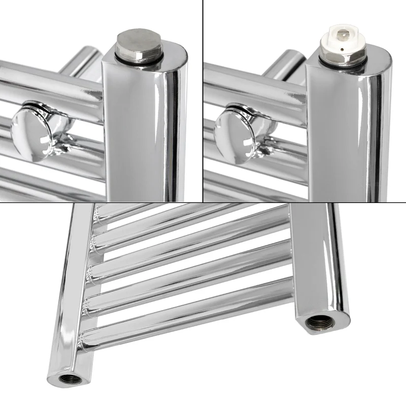 Badheizkörper Sahara 600x700 mm Chrome gerade mit Seitenanschluss